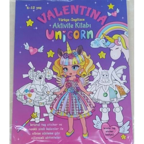 Valentina Türkçe-İngilizce Aktivite Kitabı Unicorn
