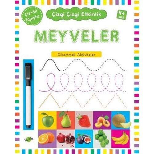 Çizgi Çizgi Etkinlik Meyveler 4 Yaş