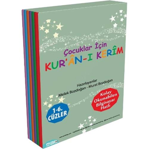 Çocuklar İçin Kur'an-ı Kerim 1-6. Cüzler (6 Kitaplık Set)