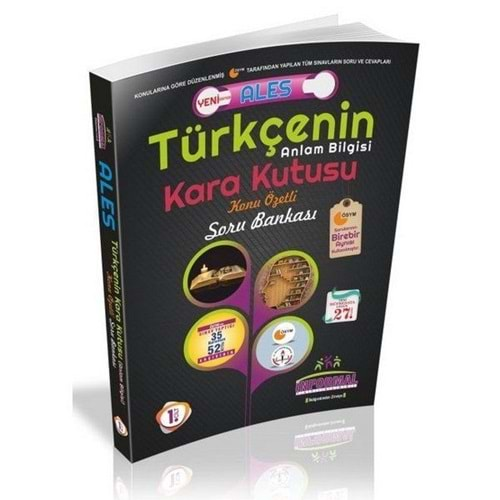 İnformal 2018 ALES Türkçenin Kara Kutusu Konu Özetli Soru Bankası Anlam Bilgisi - 1. Cilt