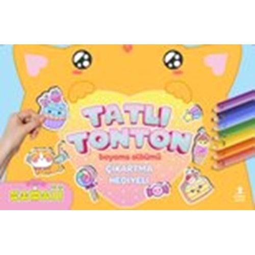 Sevimliler Kawaii-Tatlı Tonton Boyama Albümü-Çıkartma Hediyeli