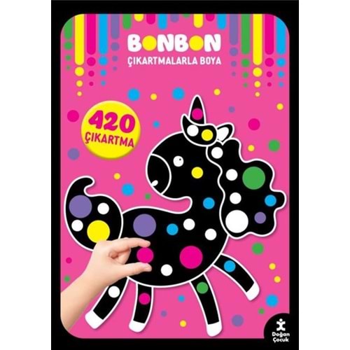 Unicorn - Bonbon Çıkartmalarla Boya - 420 Çıkartma