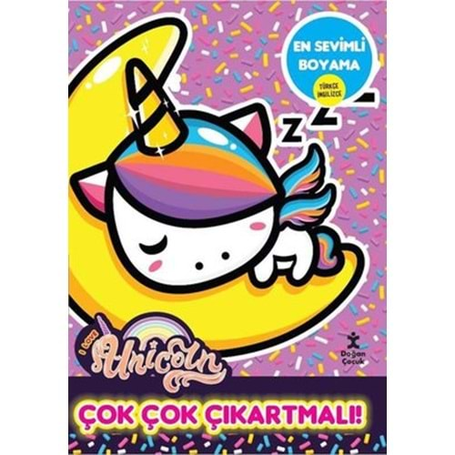 I Love Unicorn - En Sevimli Boyama - Çok Çok Çıkartmalı!