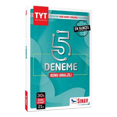 Sınav Yayınları TYT 5 Deneme Kitabı Konu Analizli