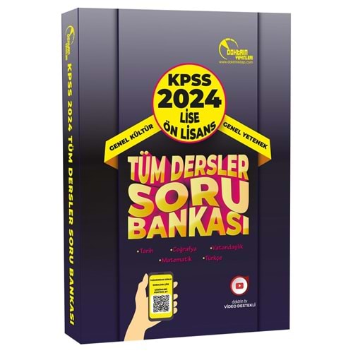 2024 KPSS Lise Önlisans Tüm Dersler Tek Kitap Soru Bankası (3.000 Soru)