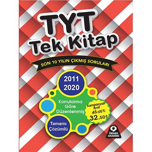 Örnek Akademi Tyt Tek Kitap Son 10 Yılın Çıkmış Sorular