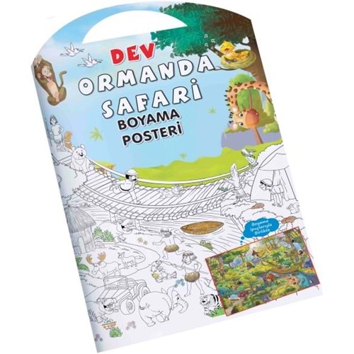 Ormanda Safari Dev Boyama Posteri