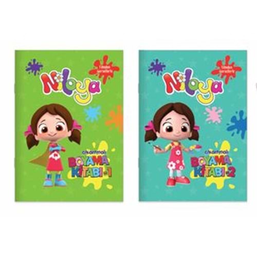 Niloya 20*28 8 Yp.Çıkartmalı Boyama Kitabı Karışık
