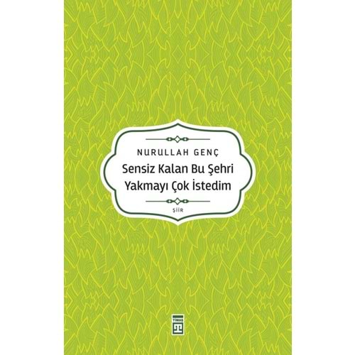 SENSİZ KALAN BU ŞEHRİ YAKMAYI ÇOK İSTEDİM