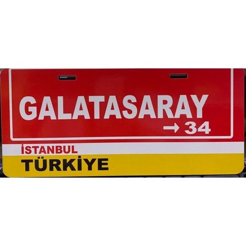 Galatasaray Ahşap Plaka 24*11