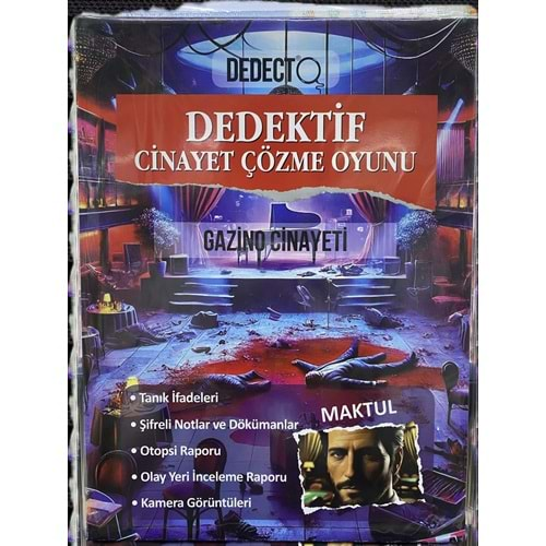 Dedektif Dava Çözme Oyunu Gazino Cinayeti