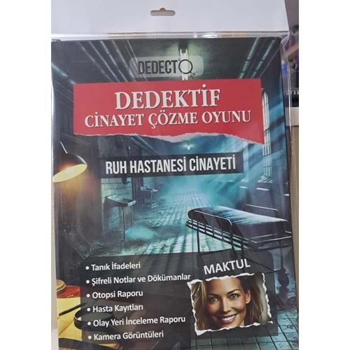 Dedektif Cinayet Çözme Oyunu Ruh Hastanesi Cinayeti