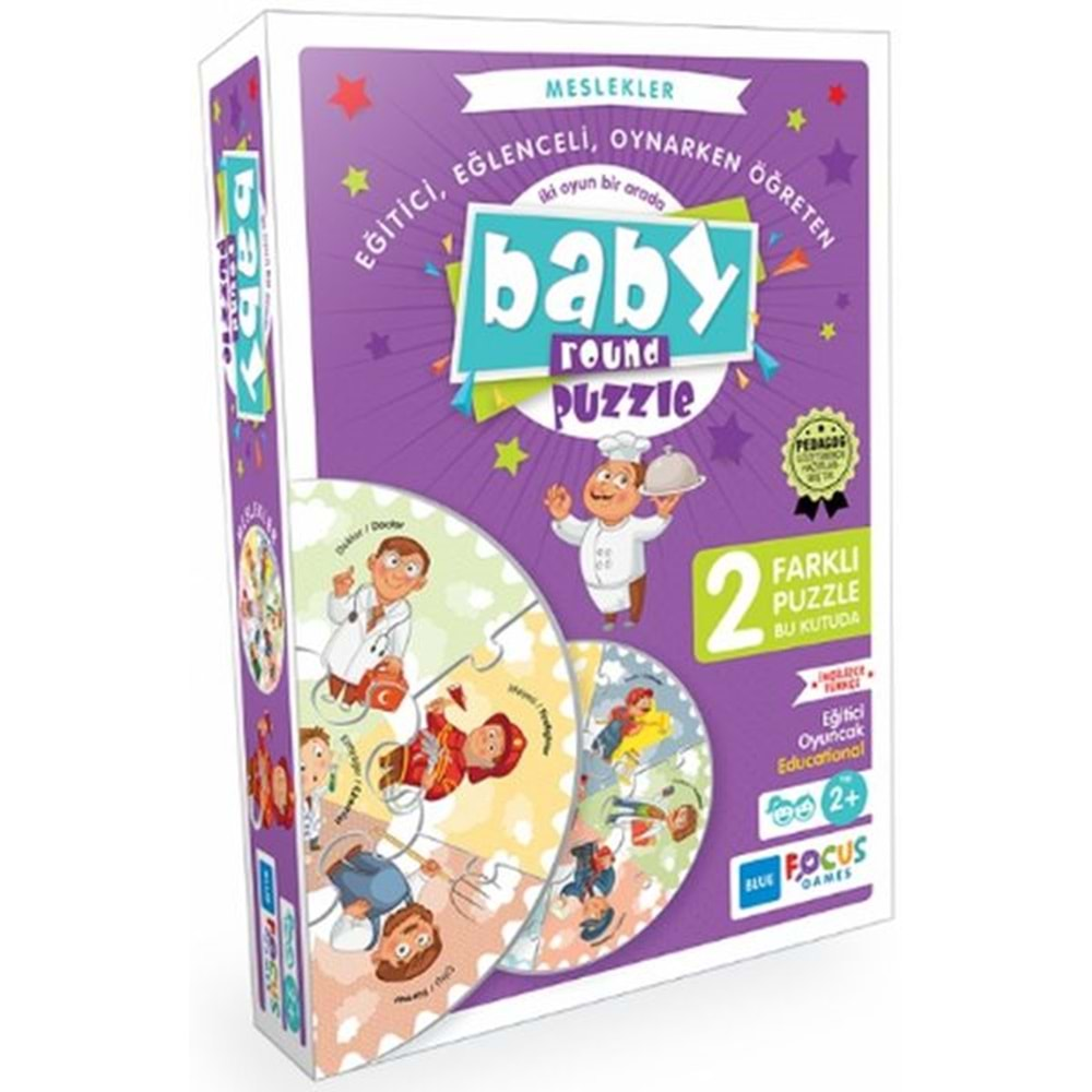 Blue Focus Meslekler - Baby Round Puzzle