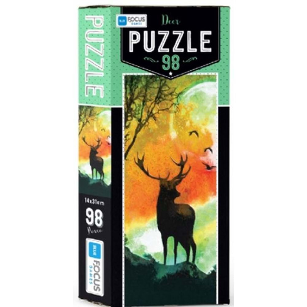 Blue Focus Deer - Puzzle 98 Parça