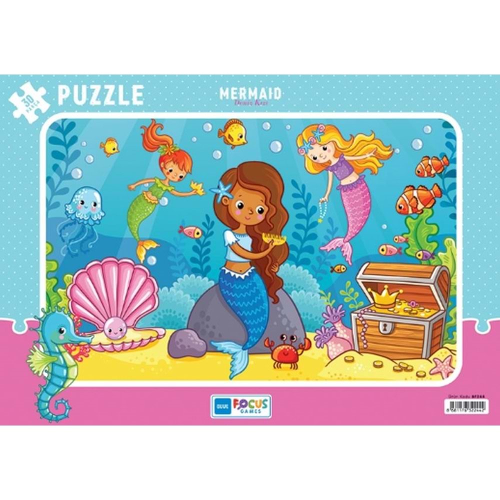 Blue Focus Mermaid (Deniz Kızı) Puzzle 30 Parça