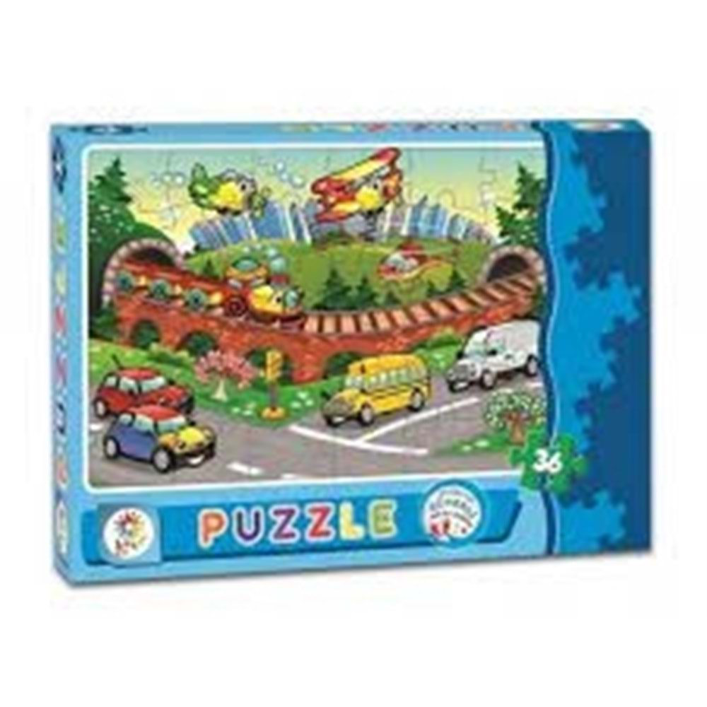 Taşıtlar 36 Parça Kutu Puzzle