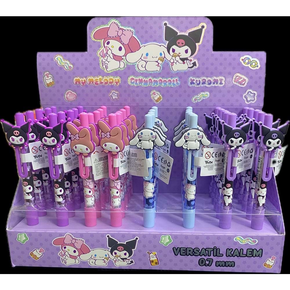 Kuromi & Mymelody & Cınnamarol Versatil Kalem Shınny 07mm 40lı