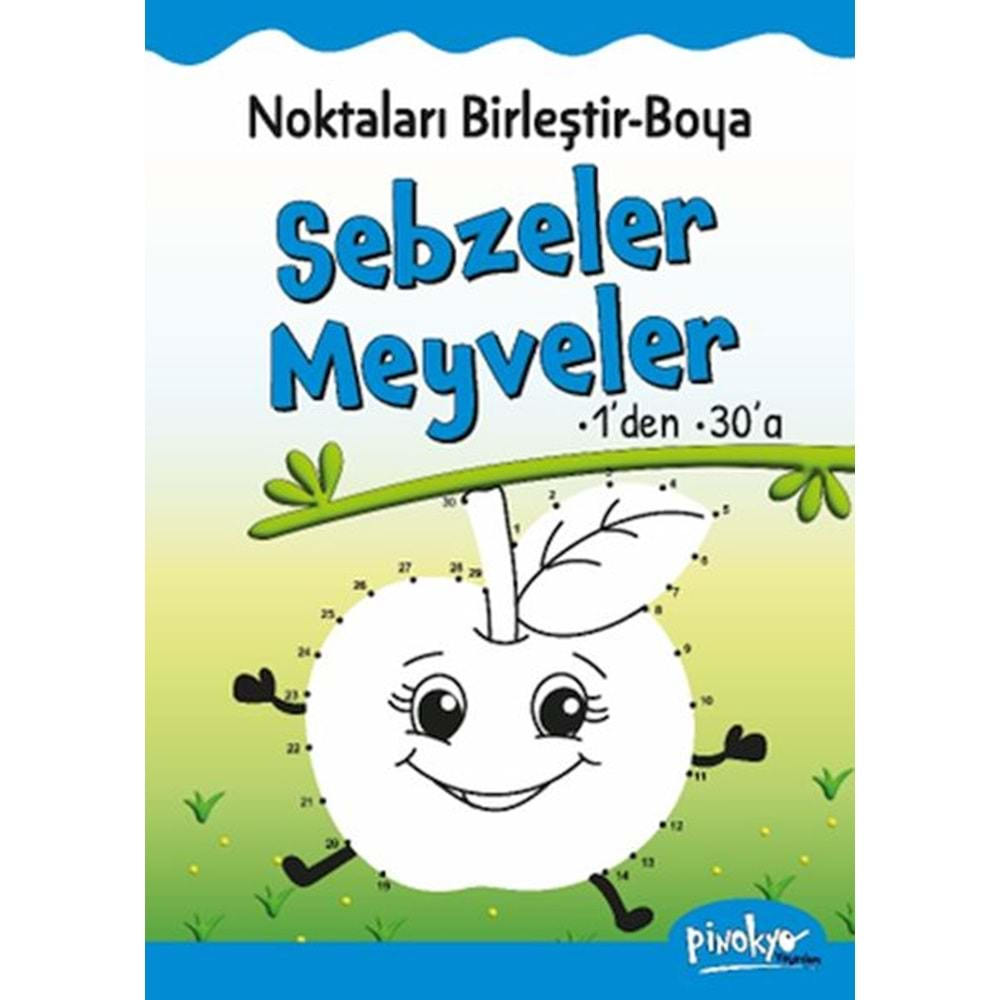 Noktaları Birleştir Boya Sebzeler Meyveler 1den 30a